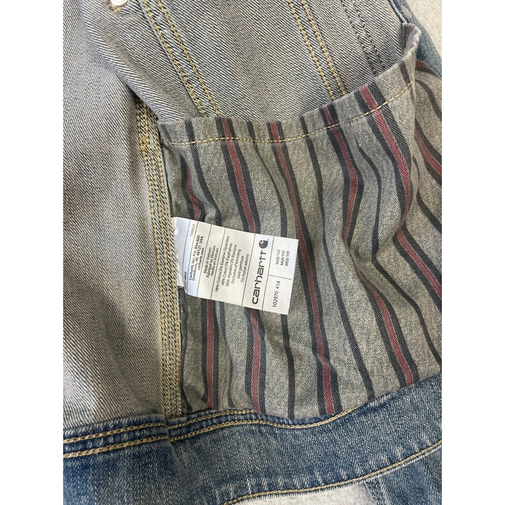 Carhartt Benson Denim Jacket Womens M Blanket Lined Button Up Rugged Flex - Picture 7 of 14